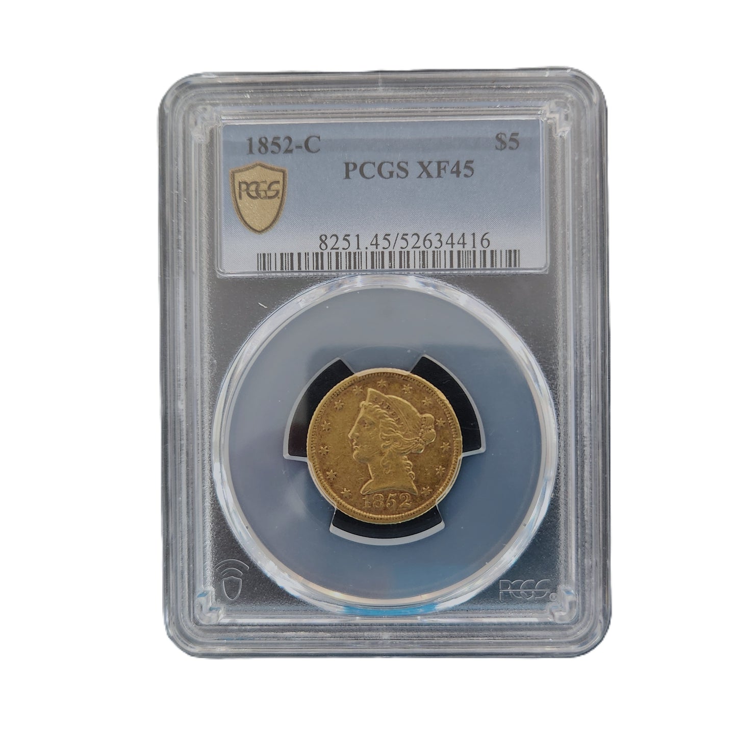 1852D PCGS VF35 $5 GOLD LIBERTY HALF EAGLE