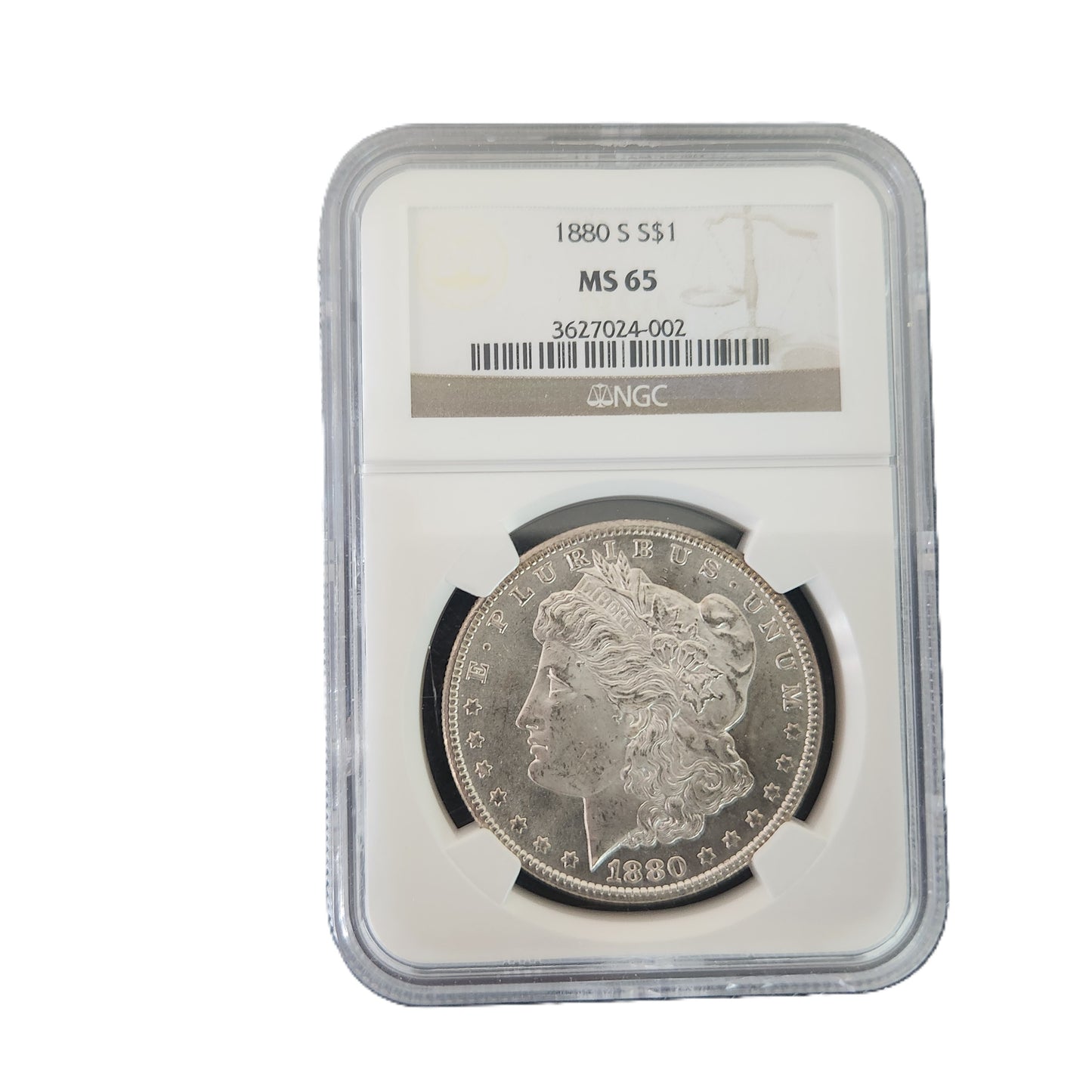 1880S MORGAN SILVER DOLLAR NGC MS63