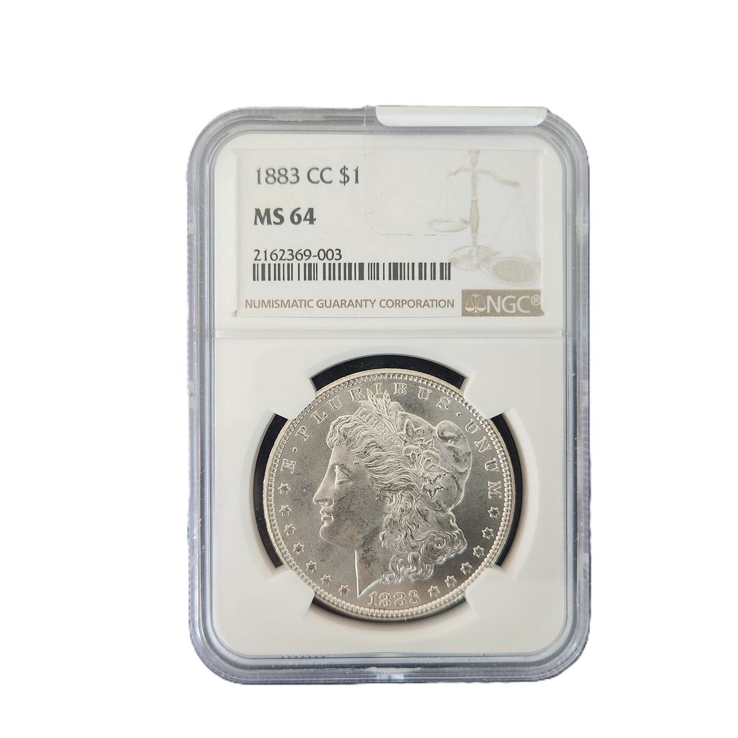 1883CC MORGAN SILVER DOLLAR NGC MS64