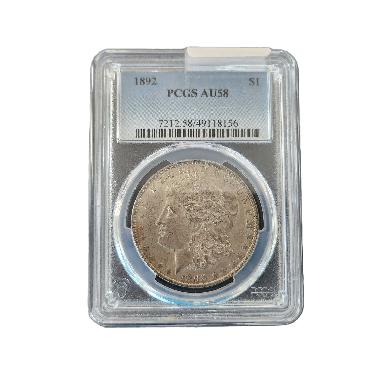 1892 MORGAN SILVER DOLLAR AU58