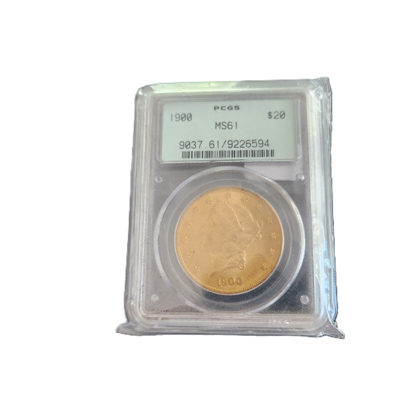 1900 St. GAUDENS $20 GOLD DOUBLE EAGLE PCGS MS61