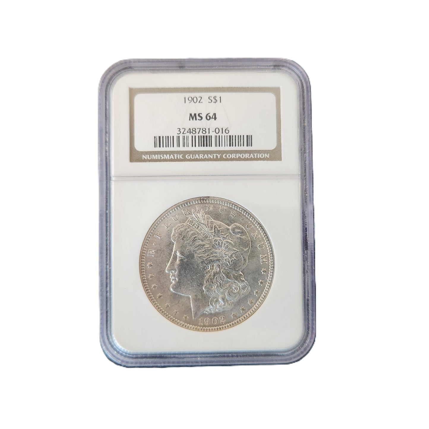 1902 MORGAN SILVER DOLLAR NGC MS64