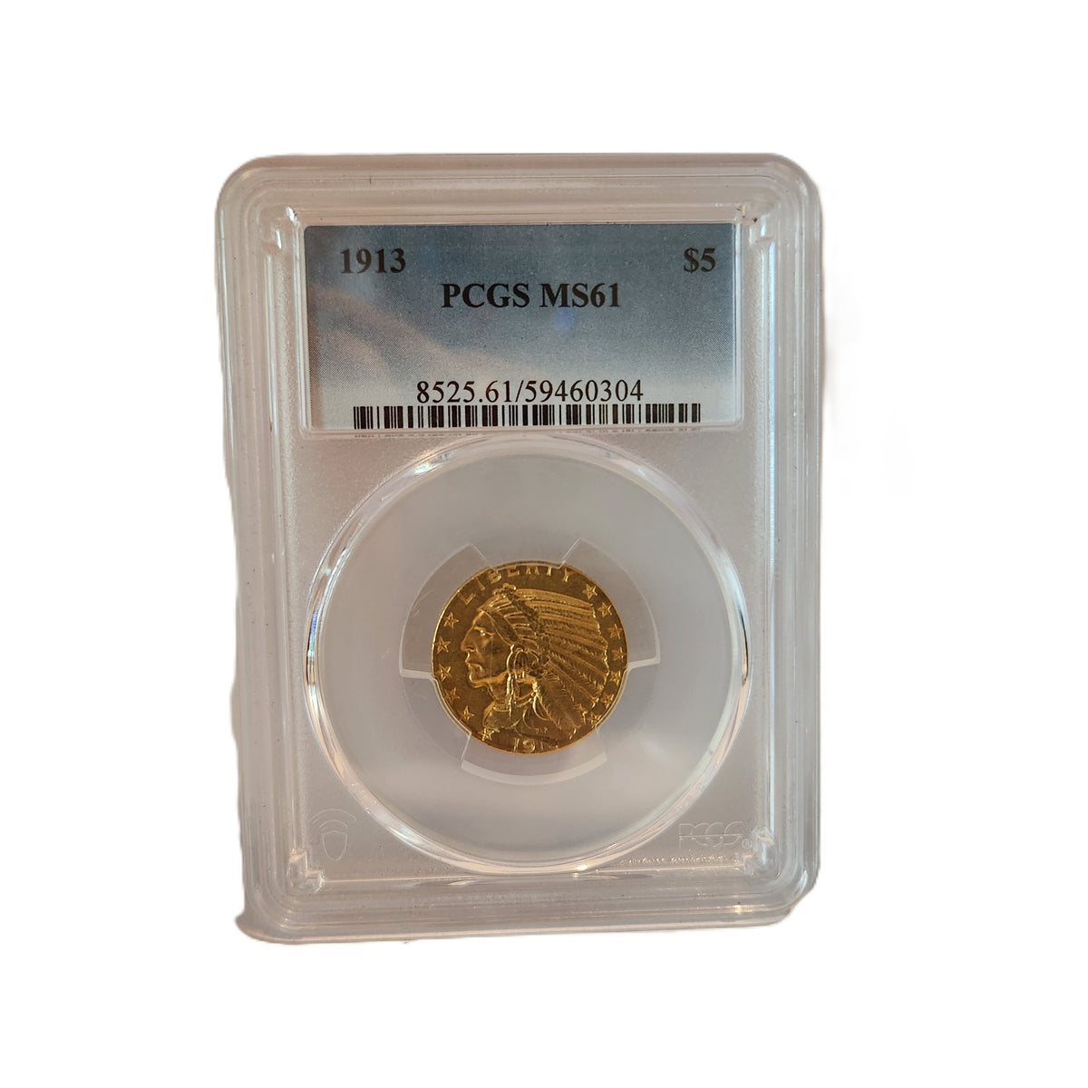 1913 PCGS MS61 $5 GOLD INDIAN