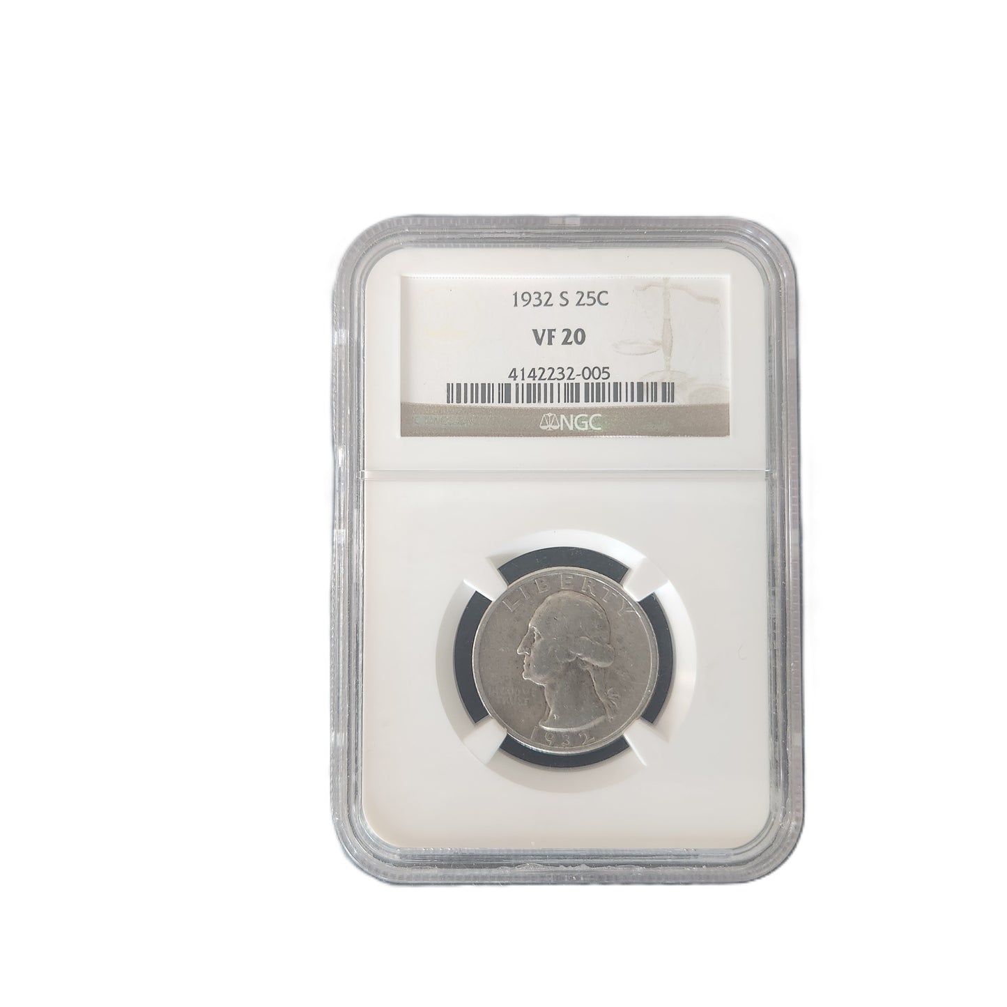 1932-S WASHINGTON QUARTER NGC VF20