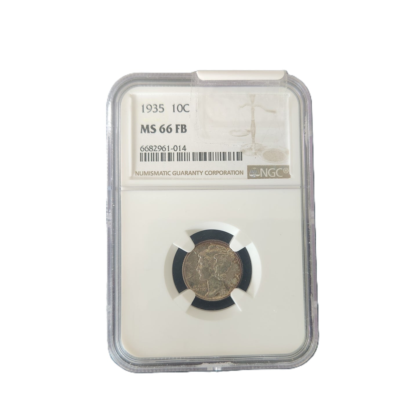 1935 MERCURY DIME MS66 FB