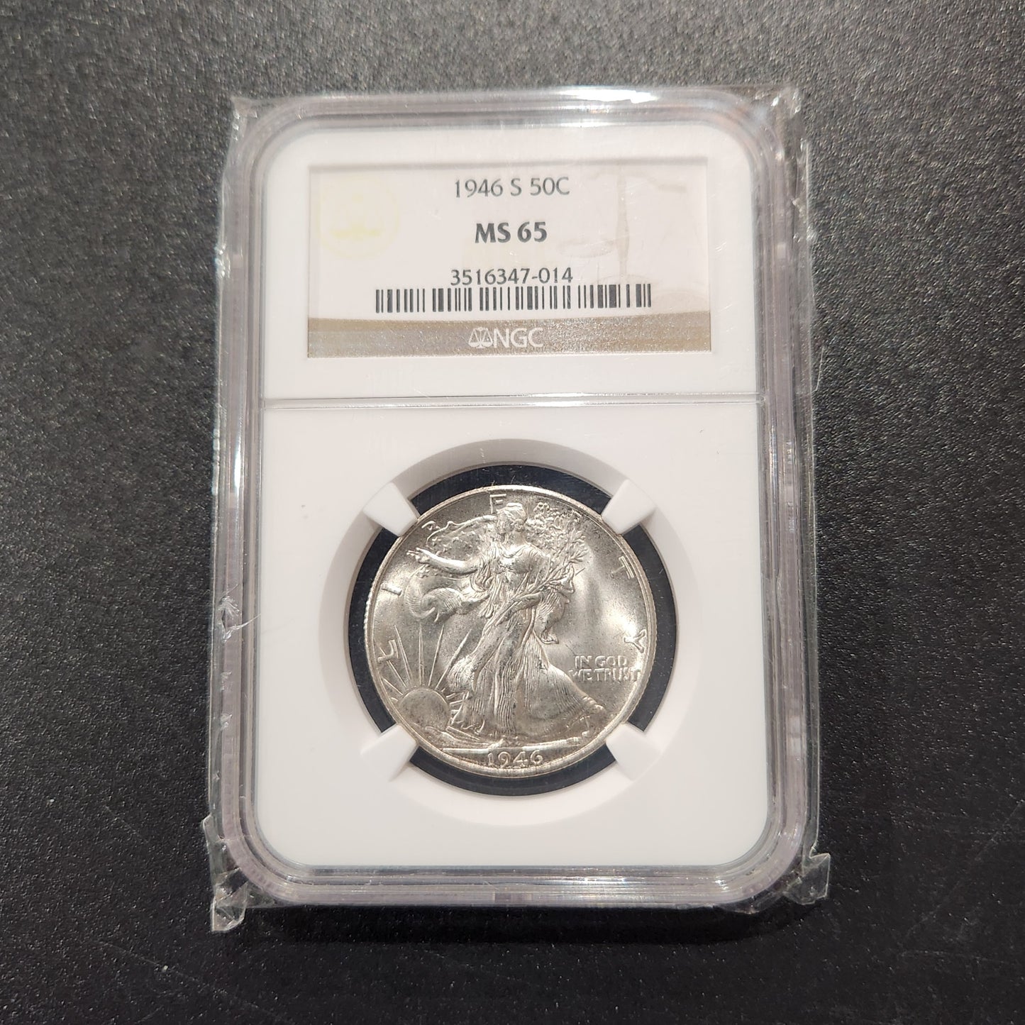 1946S NGC MS65 Walking Liberty Half Dollar