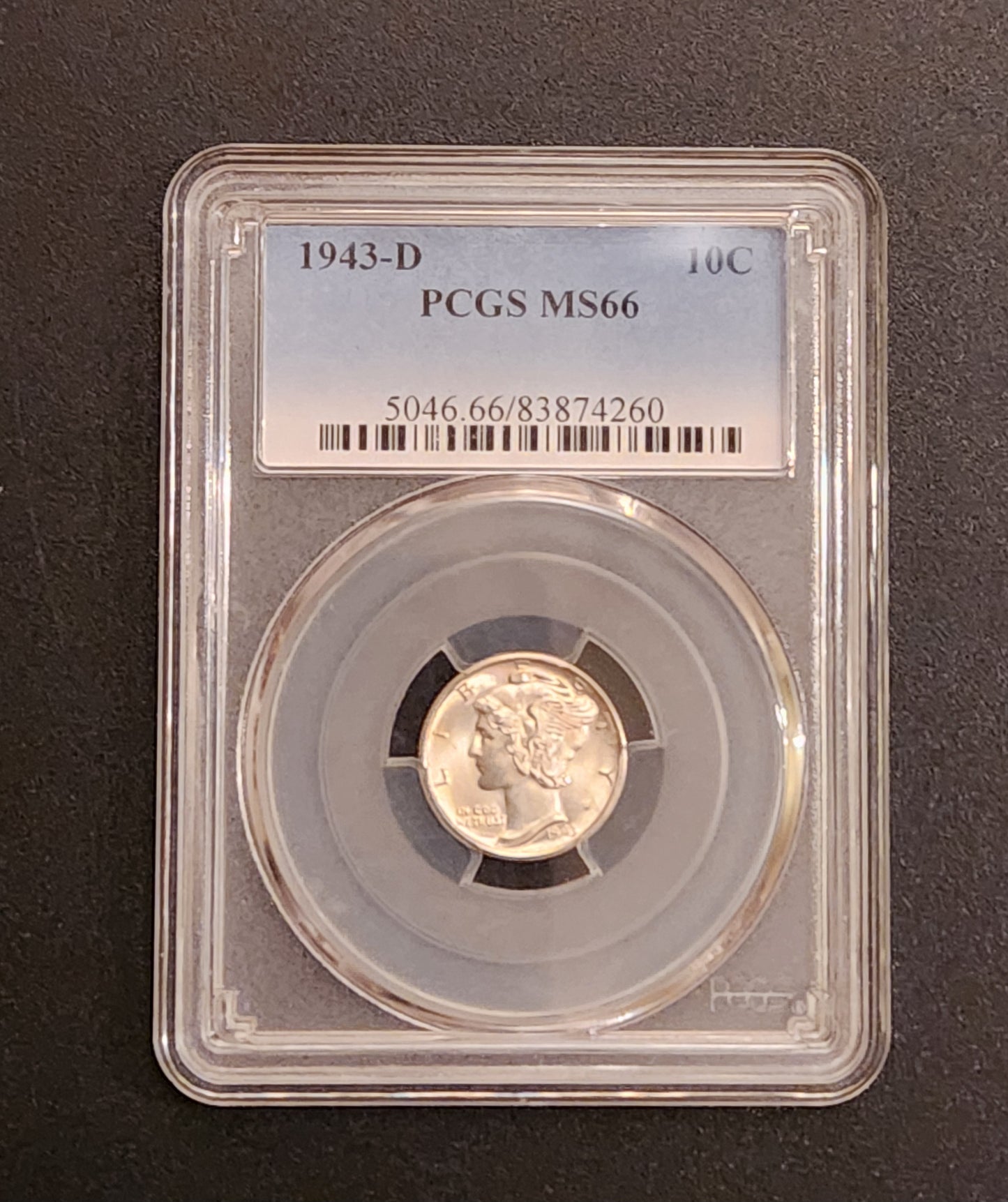 1943D PCGS MS66 Mercury Dime