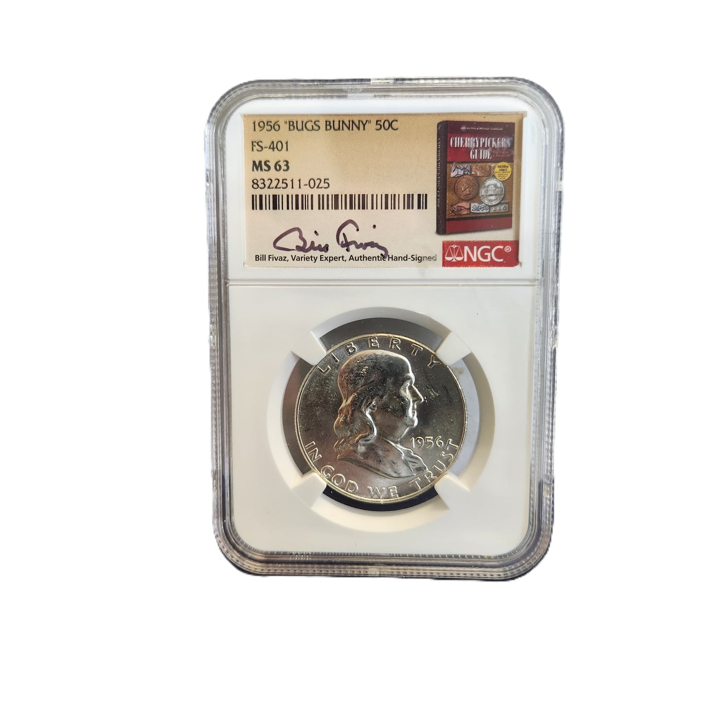1956 NGC MS63 FRANKLIN HALF DOLLAR BUGS BUNNY