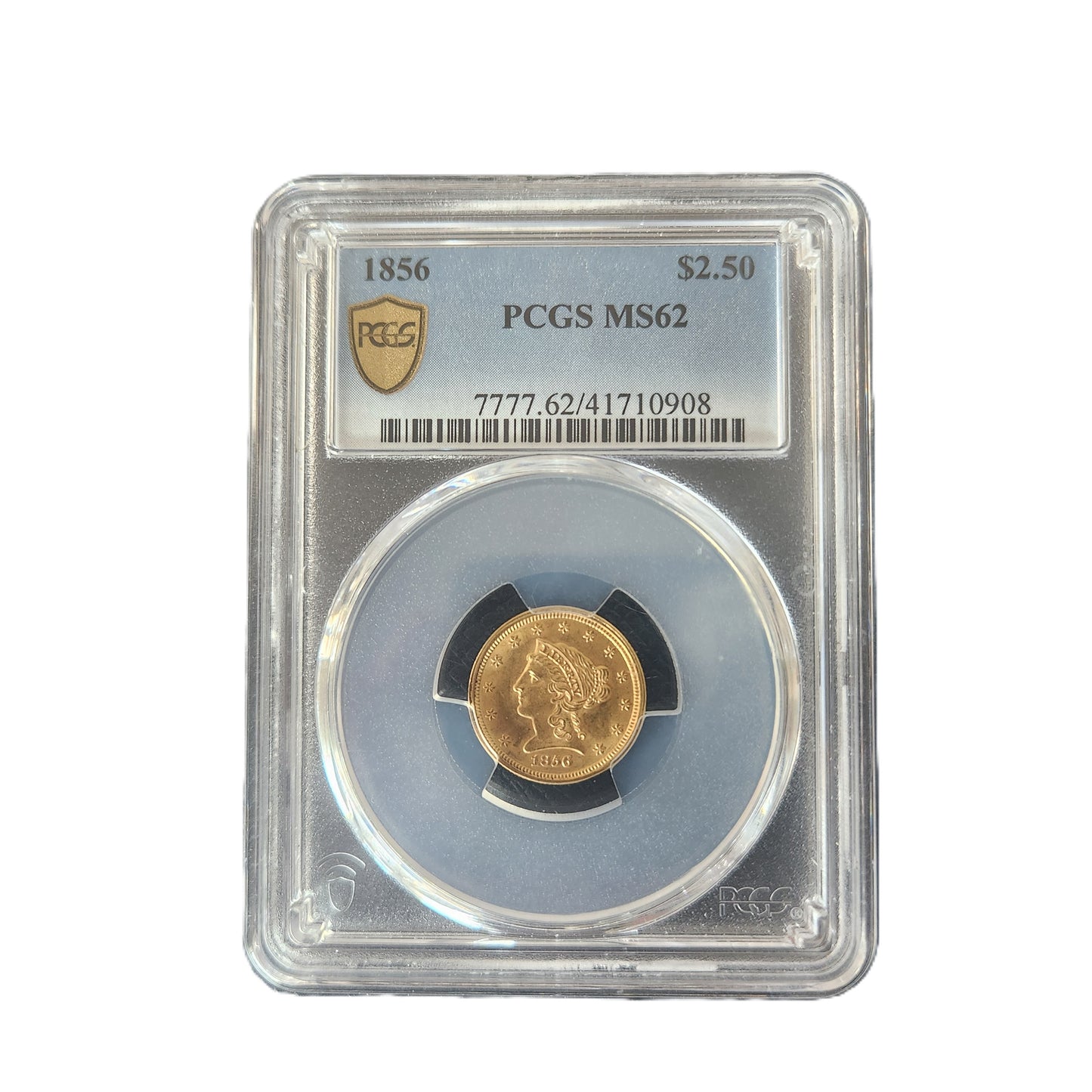 1856 PCGS MS62 $2.50 GOLD LIBERTY QUARTER EAGLE