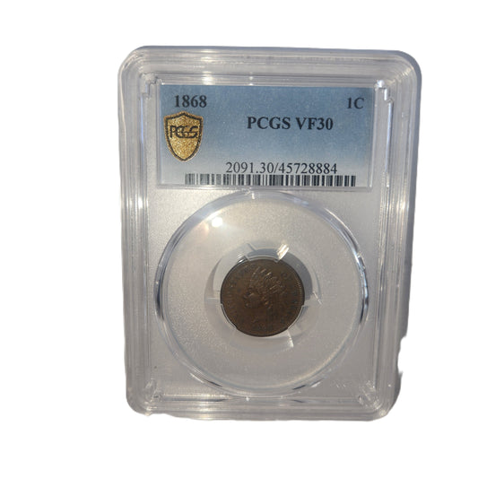 1868 PCGS VF30 Indian HEAD PENNY