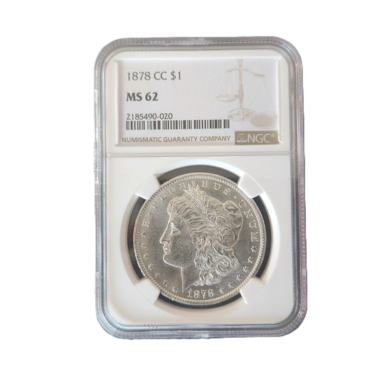 1878CC MORGAN SILVER DOLLAR NGC MS62