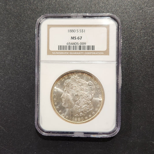 1880S NGC MS67 Morgan Silver Dollar