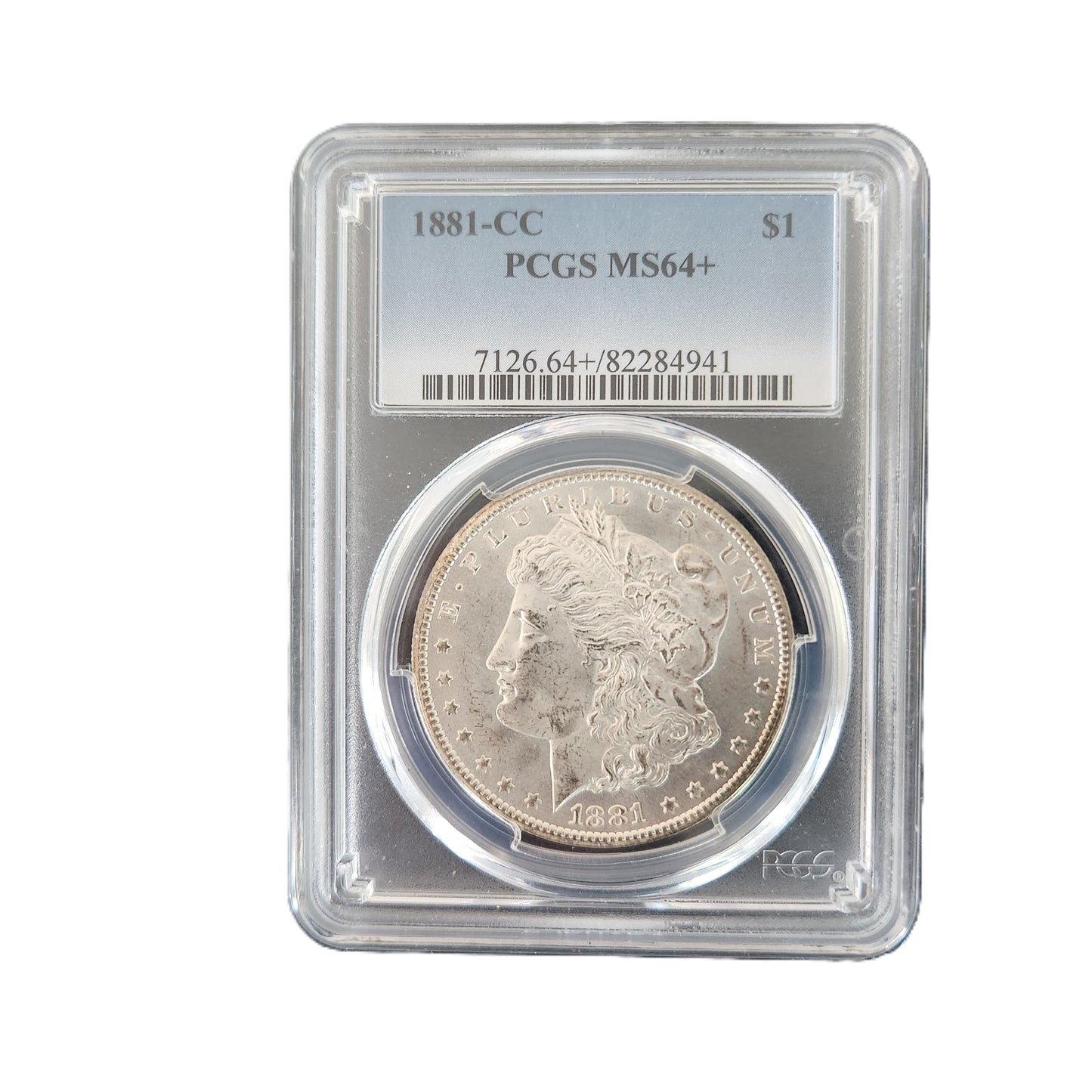 1881CC MORGAN SILVER DOLLAR PCGS MS64+