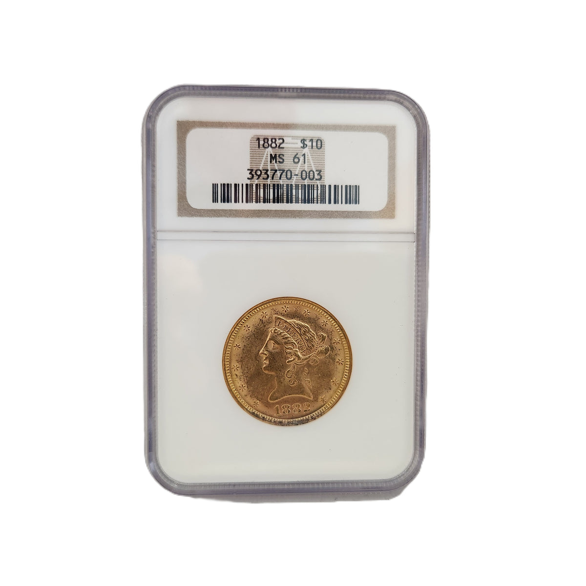 1882 NGC MS61 $10 GOLD LIBERTY