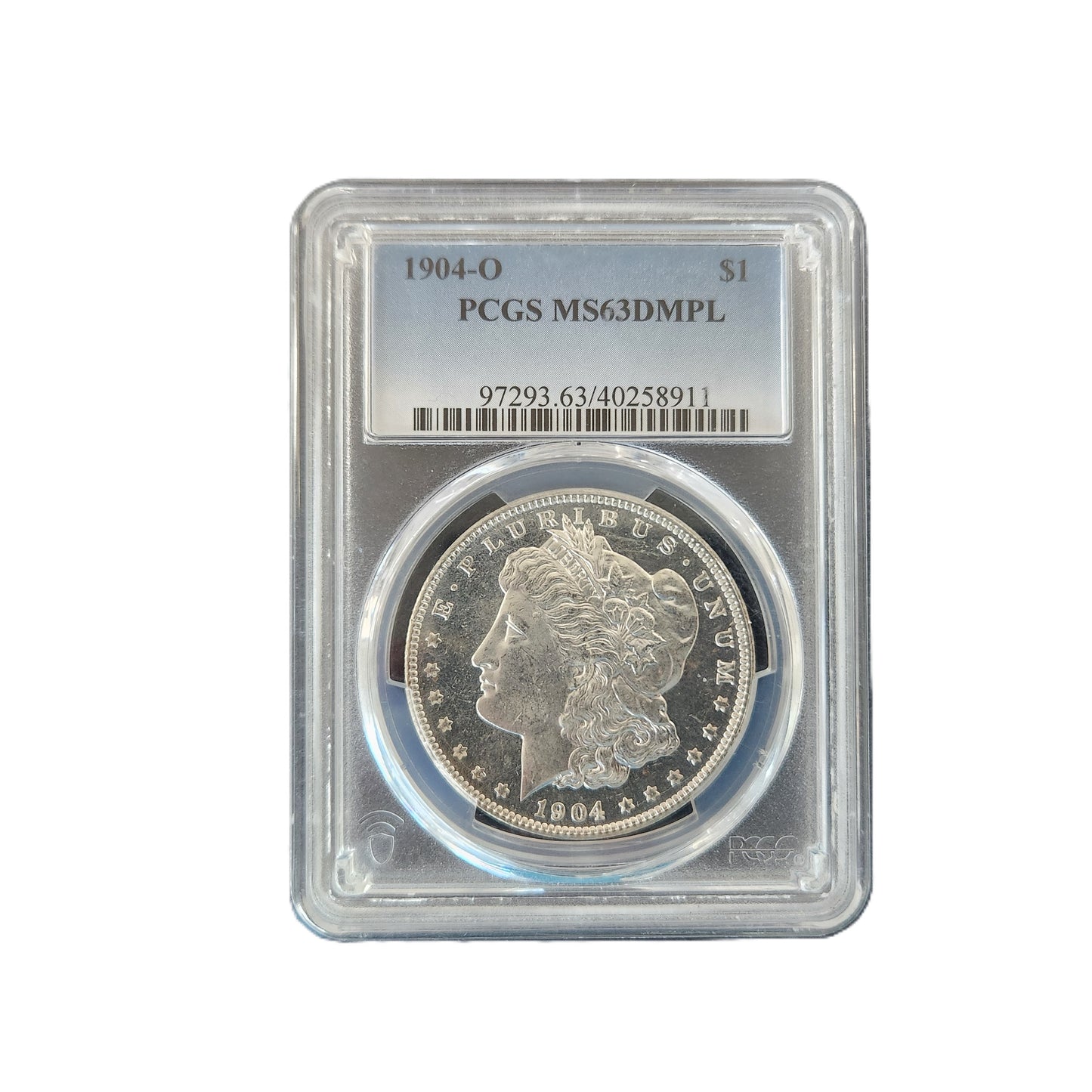 1904-O MORGAN SILVER DOLLAR PCGS MS63DMPL