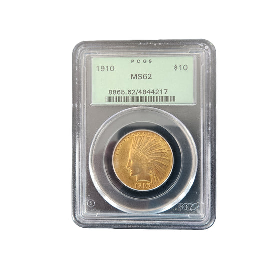 1910 PCGS MS62 $10 GOLD INDIAN