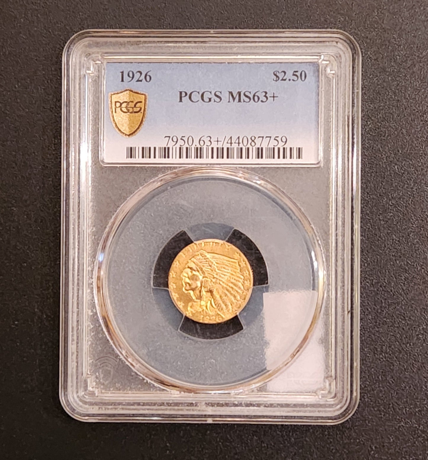 1926 PCGS MS63+ $2.50 Gold Indian