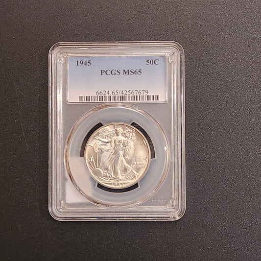 1945 PCGS MS65 Walking Liberty Half Dollar