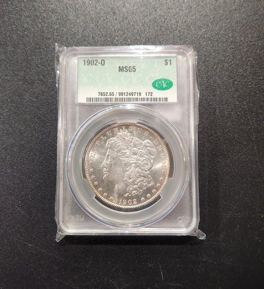 1902-O CAC MS65 Morgan Silver Dollar