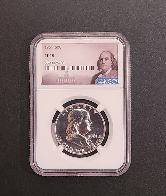 1961 NGC PF68 Ben Franklin Half Dollar