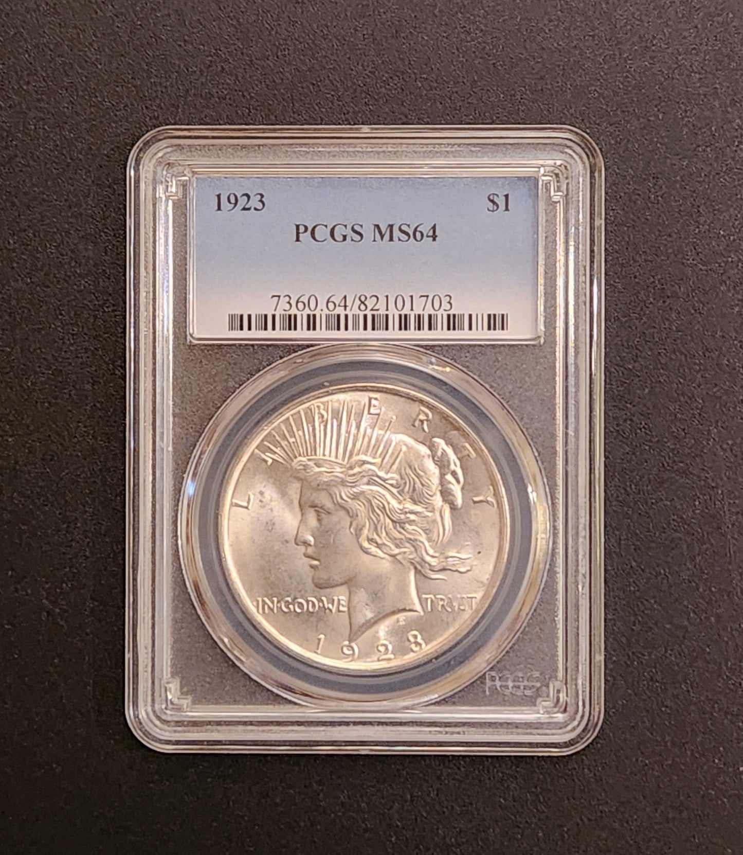 1923 PCGS MS64 Peace Dollar