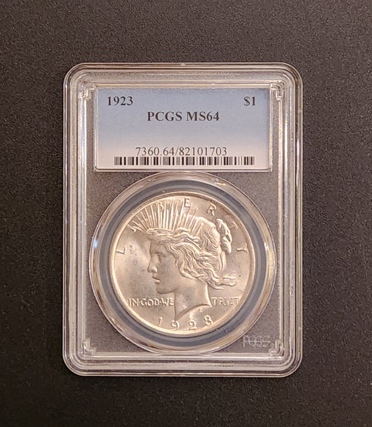 1923 PCGS MS64 Peace Dollar